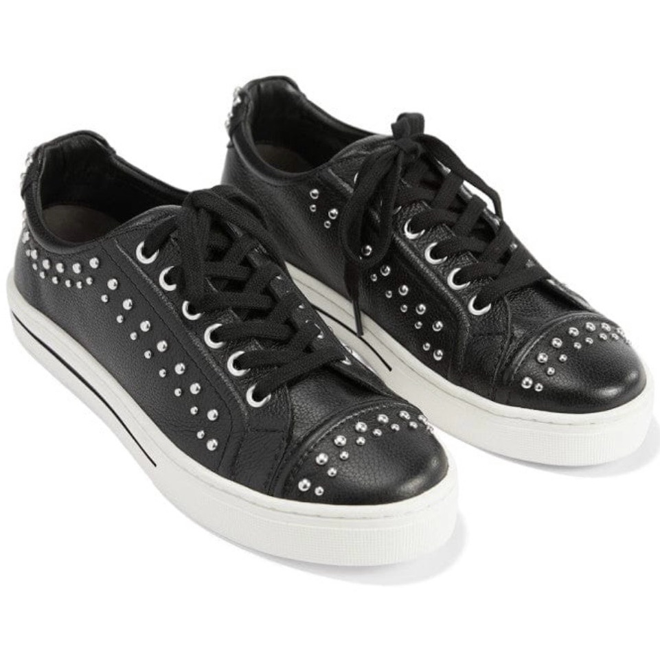 Brighton Black Leather Janice Sneakers
